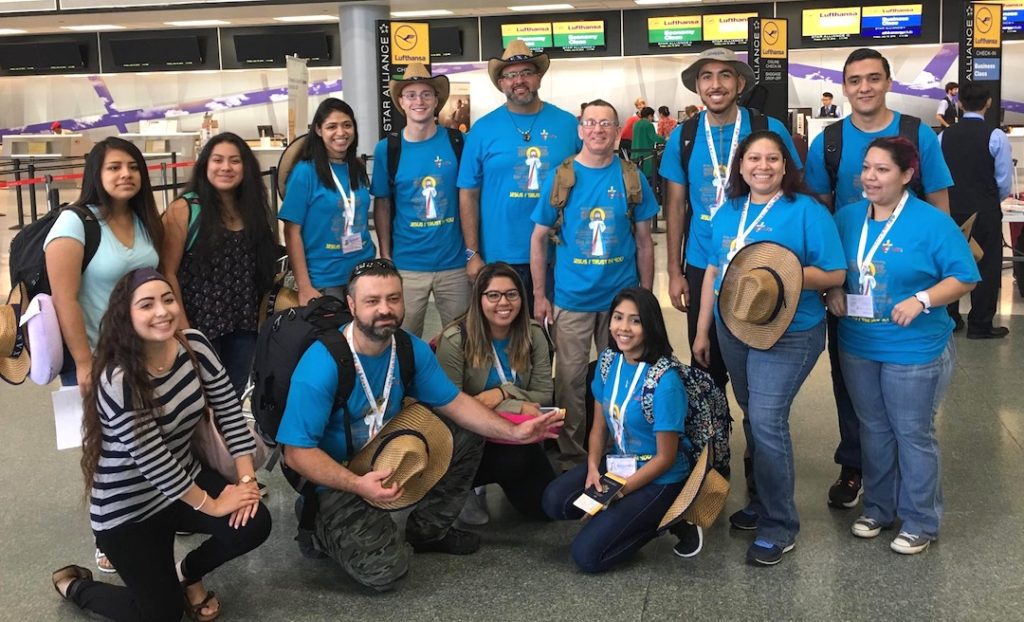 The OLG youth group on the way to WYD in Poland