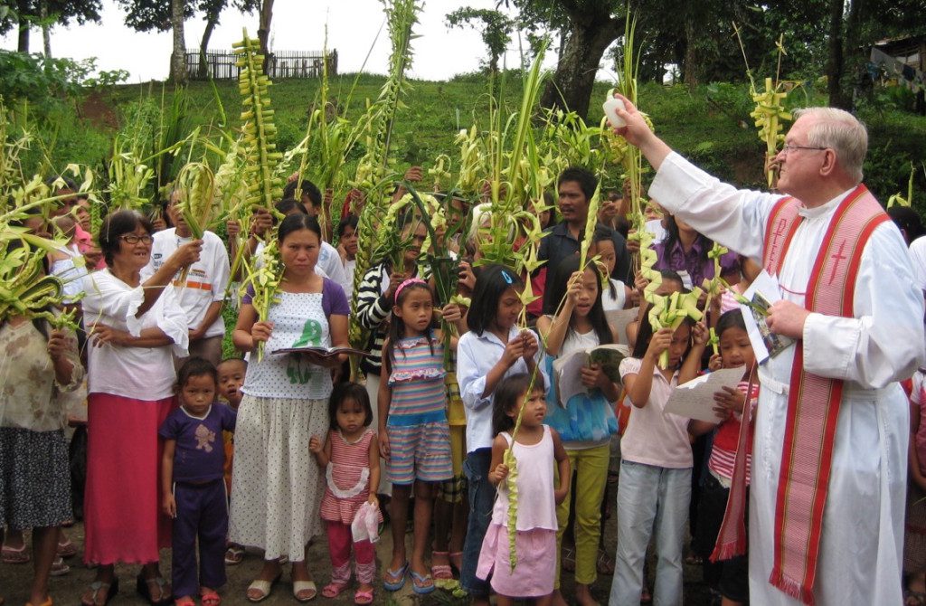 Fr. Bernie celebrating Palm Sunday in the Philippines