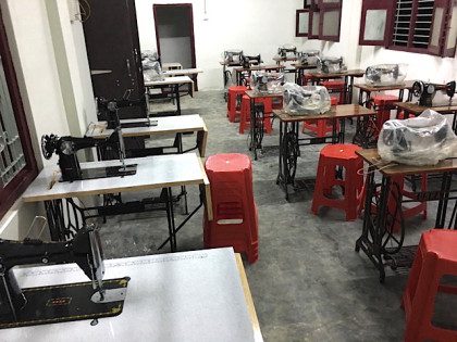 New sewing machines in India, ready for their first students