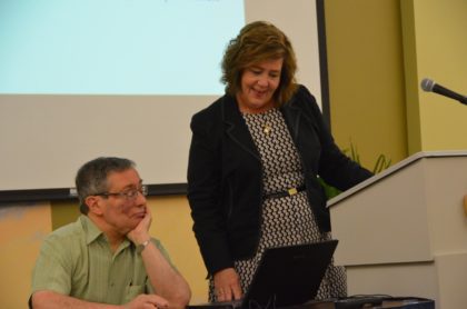 Br. Frank and Kathleen Dahlgren organize a PowerPoint