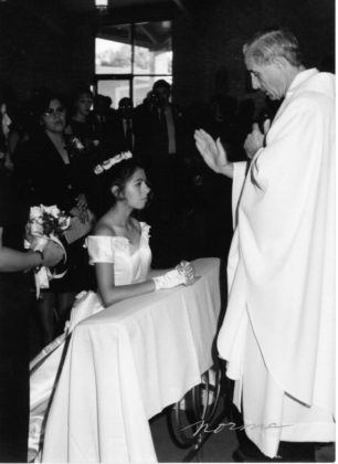 Fr. Peter presides at a Quinceañera in Houston