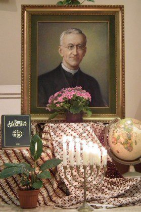 The Founder's Day display in the chapel at the Generalate in Rome. Fr. Łukasz Ogórek shared the photo. 
