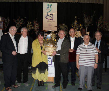 SCJs honored during the 60th anniversary celebration of Sacred Heart School in Pointe-au-Chene, Quebec