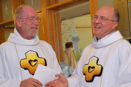 Fr. Ed Kilianski (L), vice provincial superior, and Fr. Stephen Huffstetter, provincial.