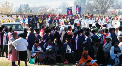 The people of Kokstad gather for the ordination of their new bishop