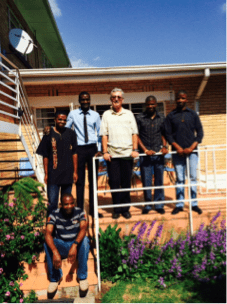 Fr. Tom with students in Johannesburg