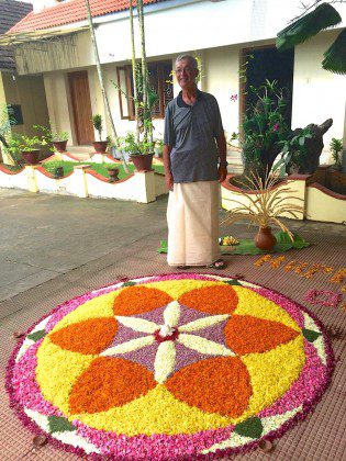Fr. Tom in a traditional lungi